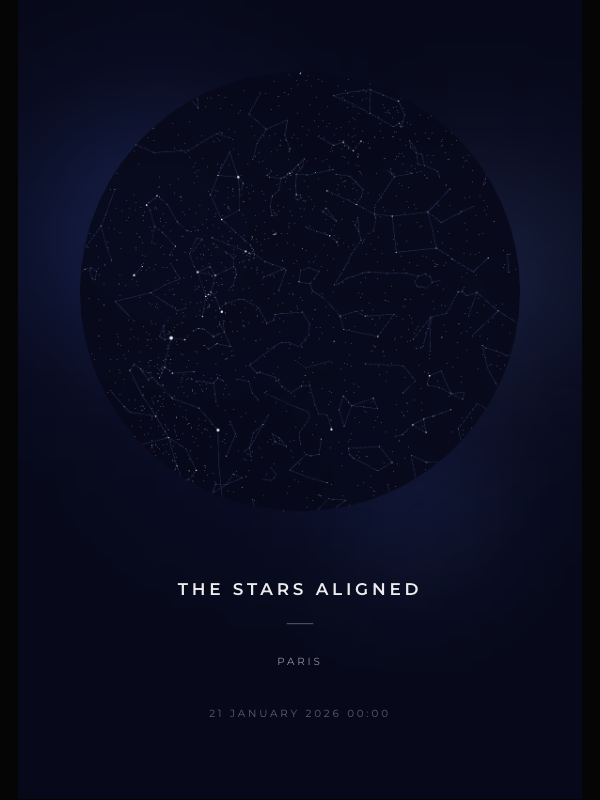 Nebula star map design